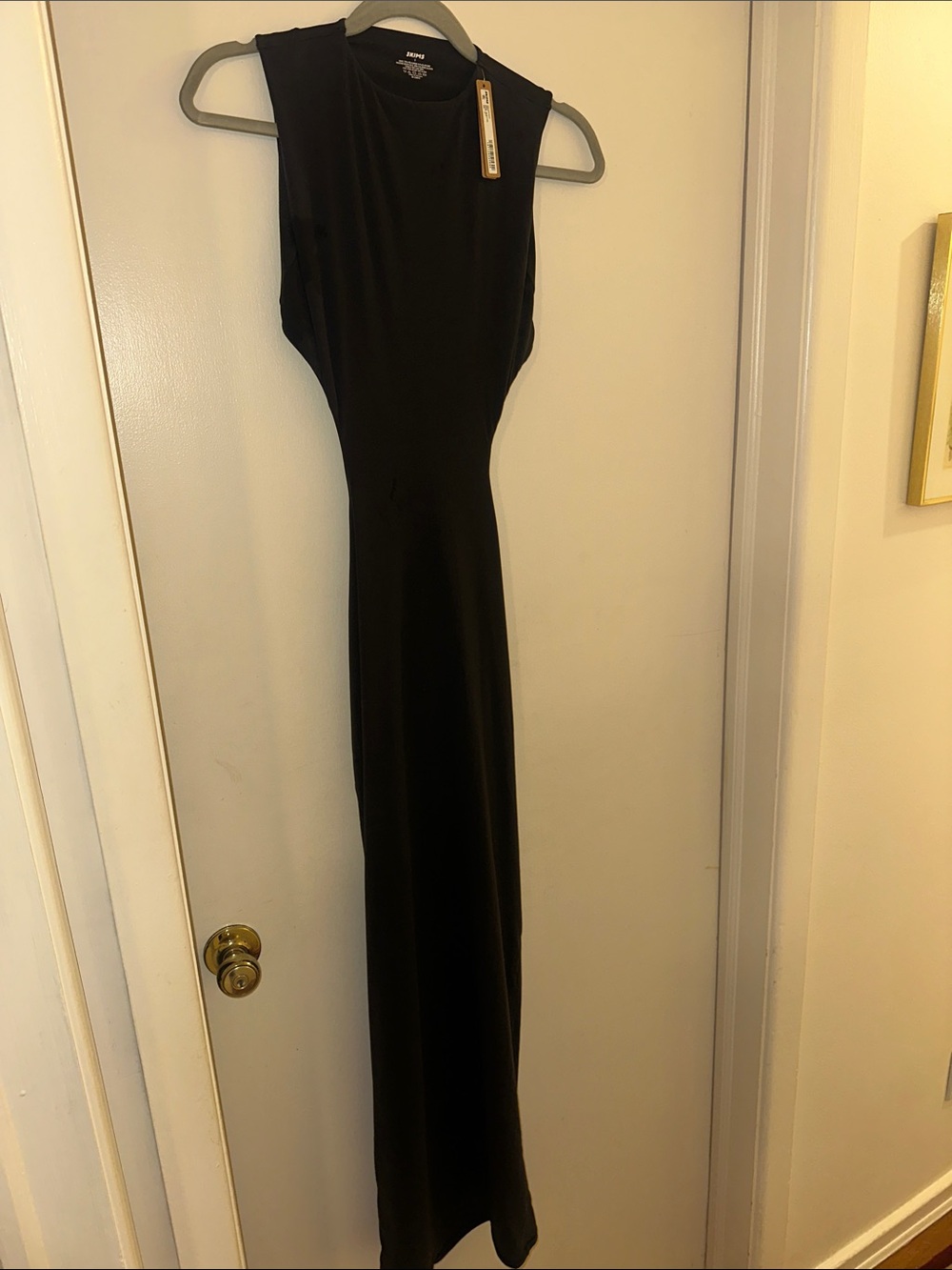 NWT SKIMS fitseveryone Black Sleeveless Maxi Dress